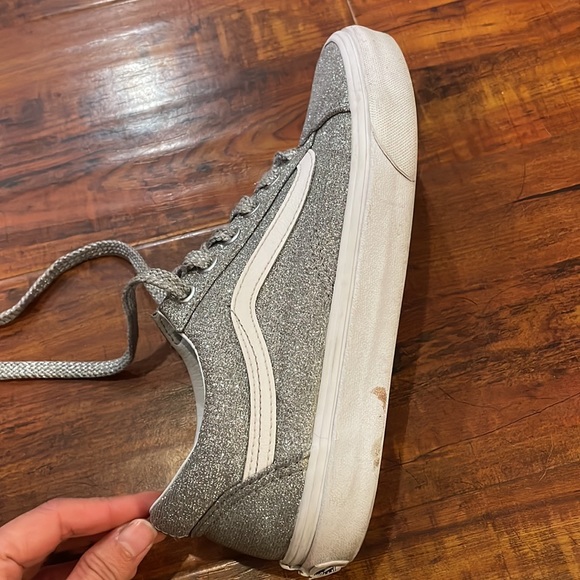Old Skool Vans Silver Glitter Womens - Picture 5 of 9